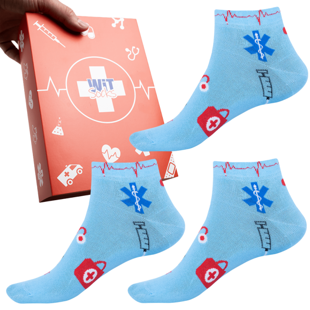 Geschenkset - Socken - Gesundheitswesen - niedrig - blau