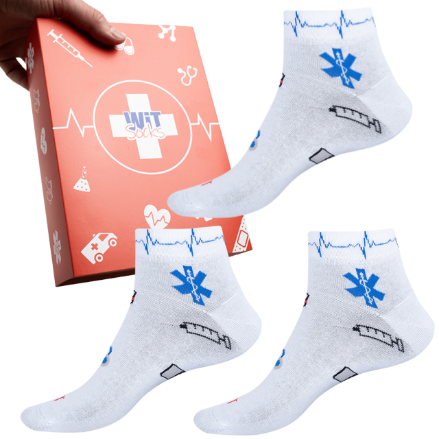 Geschenkset - Socken - Gesundheitswesen - niedrig - weiß