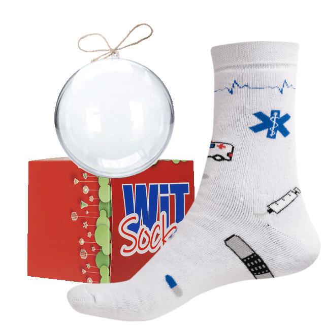 Thermosocken - Gesundheitswesen + Weihnachtskugel + Geschenkbox 