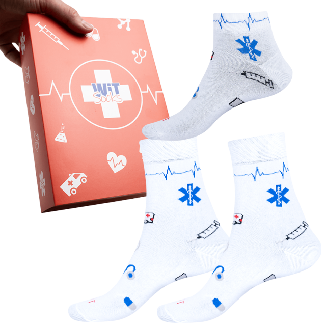 Geschenkset - Socken - Gesundheitswesen - weiß