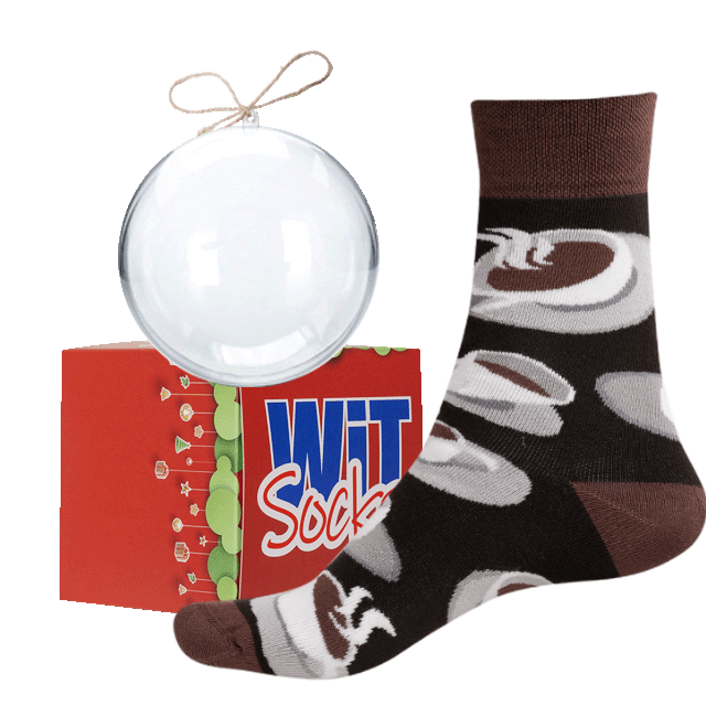 Thermosocken - Kaffee + Weihnachtskugel + Geschenkbox 