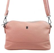 Růžová crossbody dámská kabelka se třemi oddíly 5414-BB