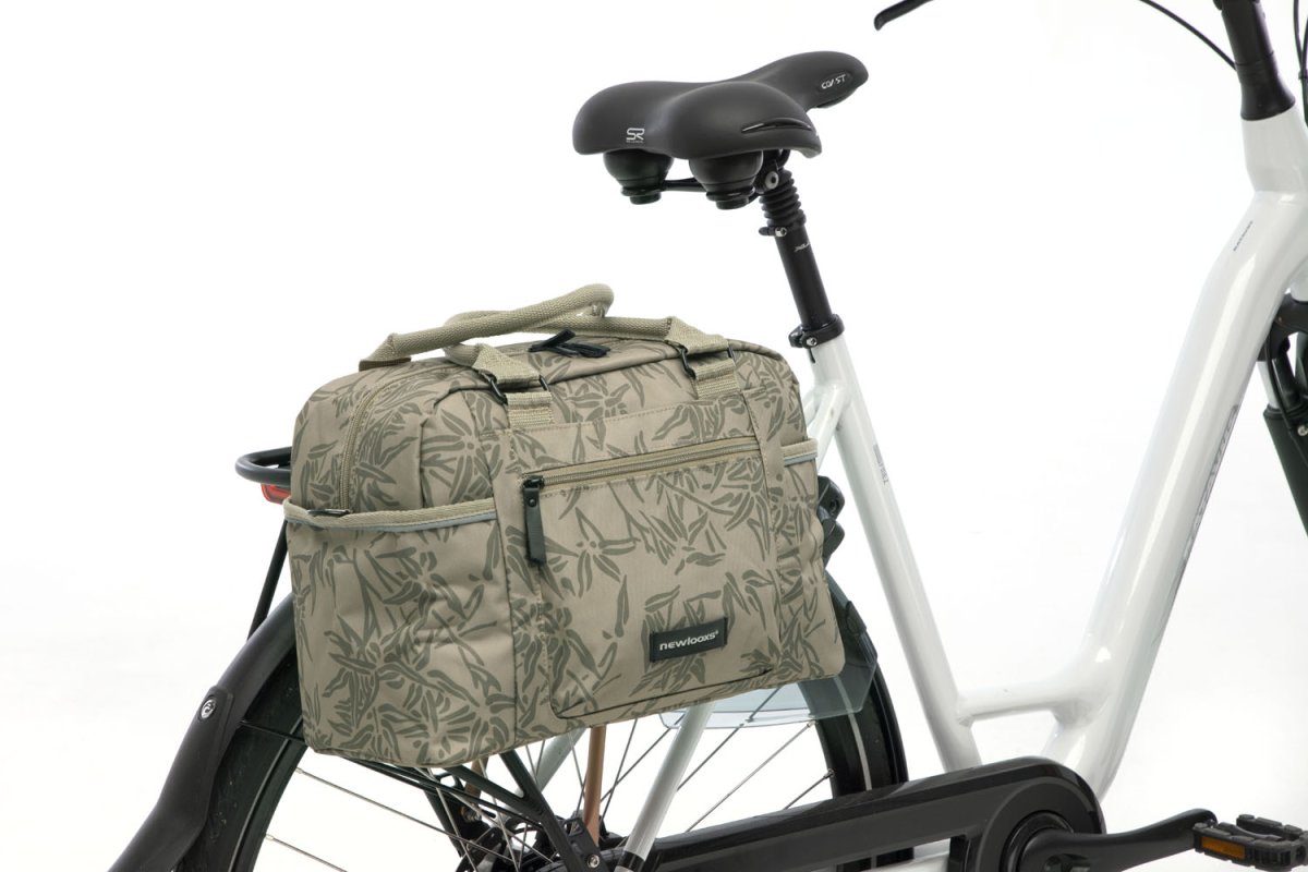 NEW LOOXS Taška na bicykel cez rameno New Looxs Bari Bamboo 13 litrov 37 x 18 x 26 cm - piesková