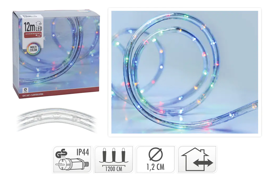Světelný řetěz Vánoční LED světelná hadice 288 LED vícebarevná 12m
