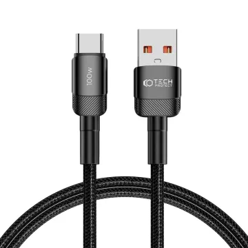 Kabel Tech-Protect UltraBoost EVO YJ-0039 USB-A / USB-C 100W/5A 1m černý