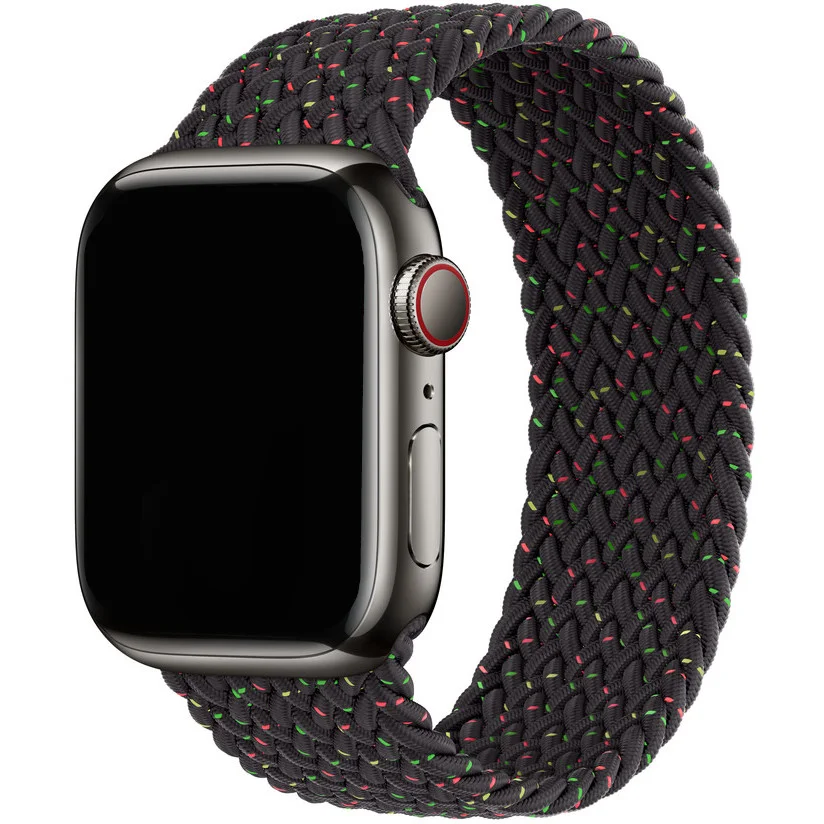 Řemínek iMore Braided Solo Loop Apple Watch Series 9/8/7 45mm - unity black (M)