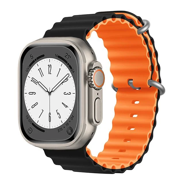iMore Oceánský řemínek pro Apple Watch Series 3/2/1 (42mm) - Černá - Oranžová