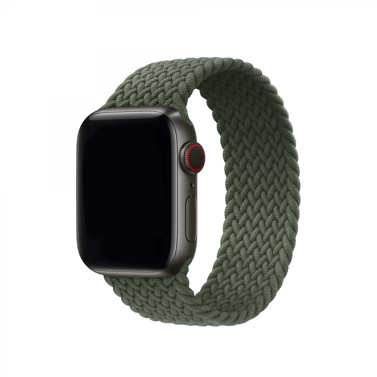 Řemínek iMore Braided Solo Loop Apple Watch Series 1/2/3 42mm - tmavě zelený (XS)