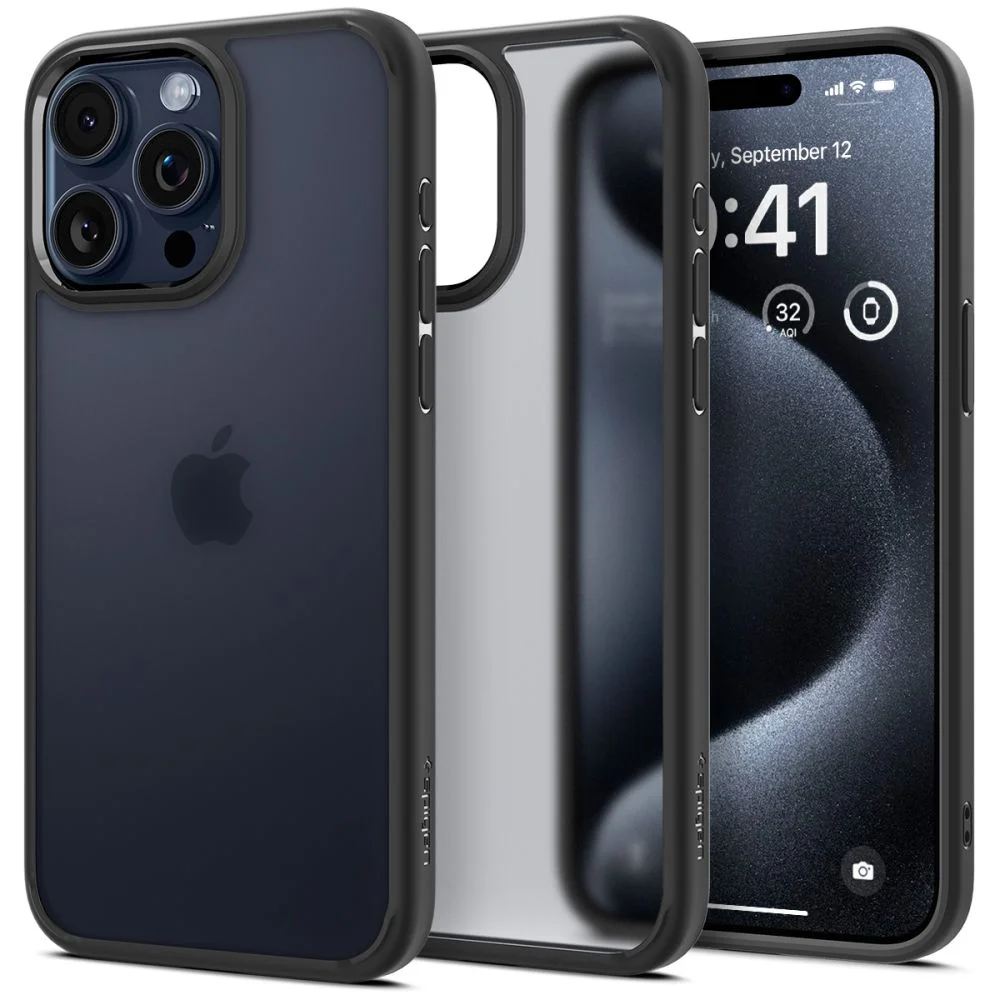 Pouzdro Spigen Ultra Hybrid iPhone 15 Pro Max - Frost Black