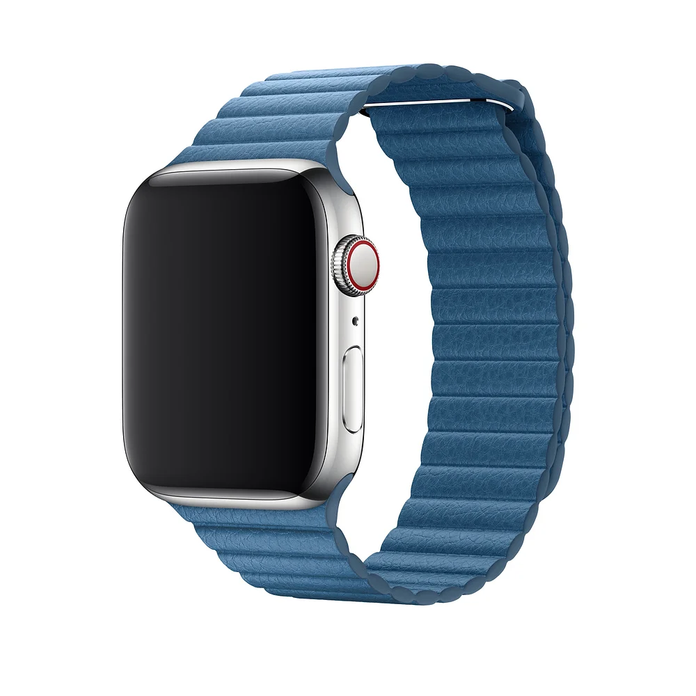Řemínek iMore Leather Loop Apple Watch Series 9/8/7 (41mm) - Modrý
