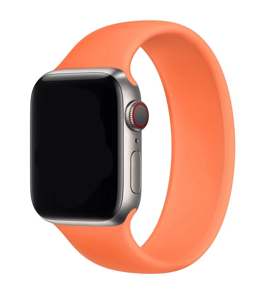 Řemínek iMore Solo Loop Apple Watch Series 1/2/3 42mm - Kumkvatově oranžová (S)