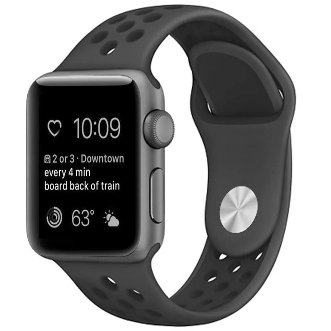 Řemínek iMore SPORT pro Apple Watch Series 4/5/6/SE (44mm) - Antracitový/Černý
