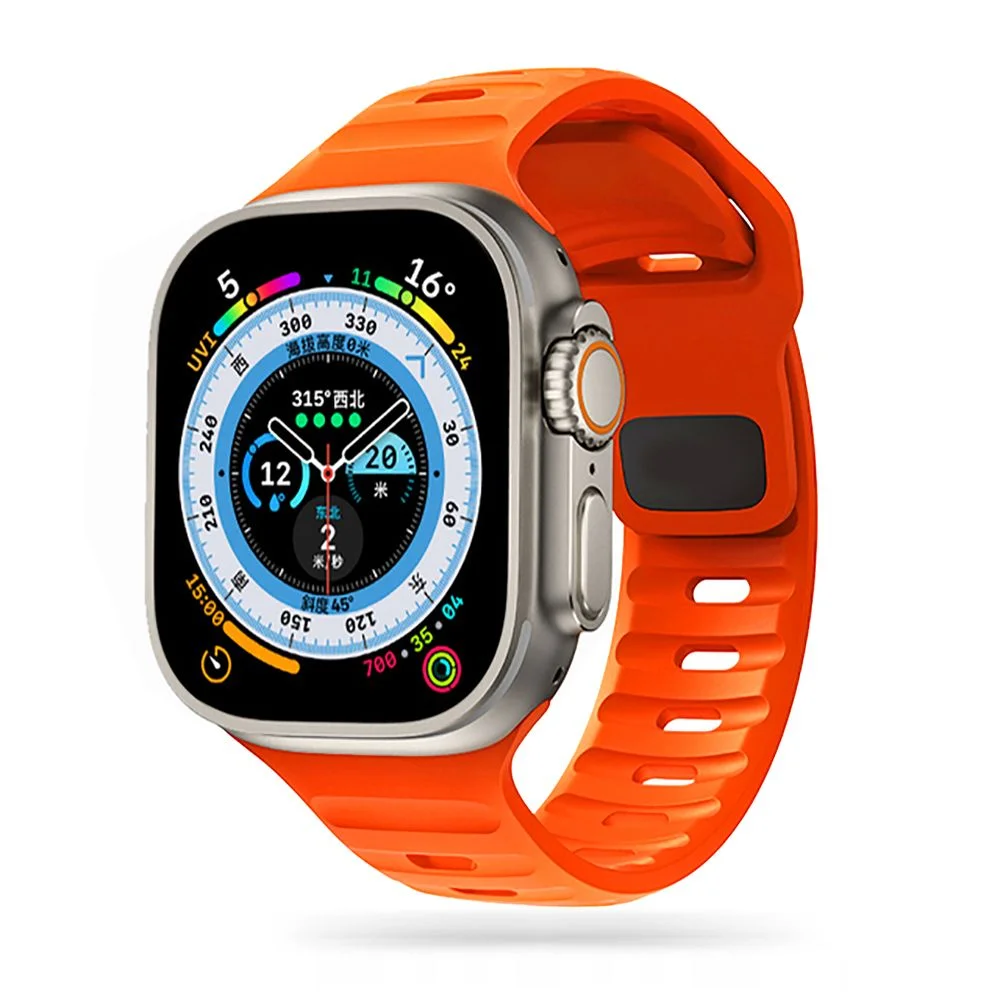 Tech-Protect IconBand LINE pro Apple Watch 4/5/6/7/8/9/SE a Ultra 1/2 (44/45/49mm) - Limetkový - Oranžová
