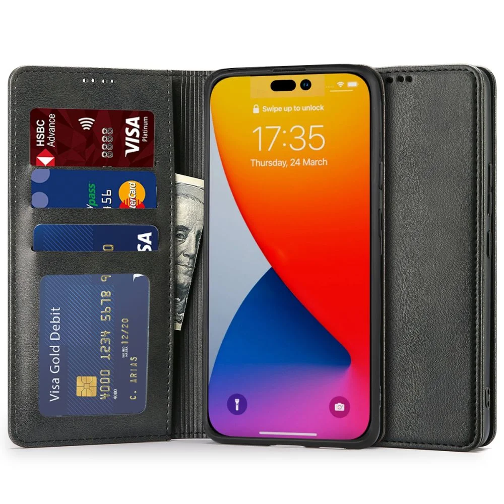 Pouzdro TECH-PROTECT WALLET MAGNET IPHONE 14 PRO MAX černé