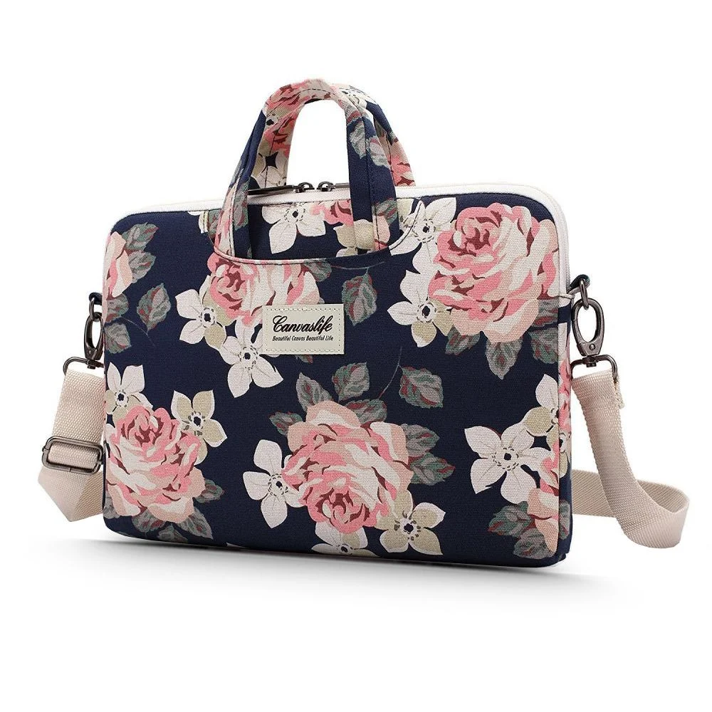 Canvaslife Briefcase Laptop 15-16" - Navy Rose