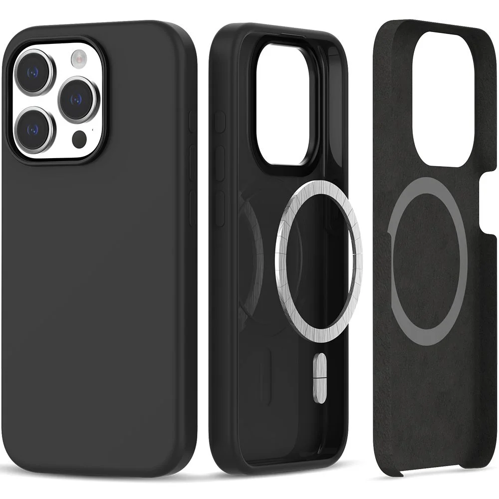 Pouzdro Tech-Protect Silicone MagSafe iPhone 15 Pro - Matně černé