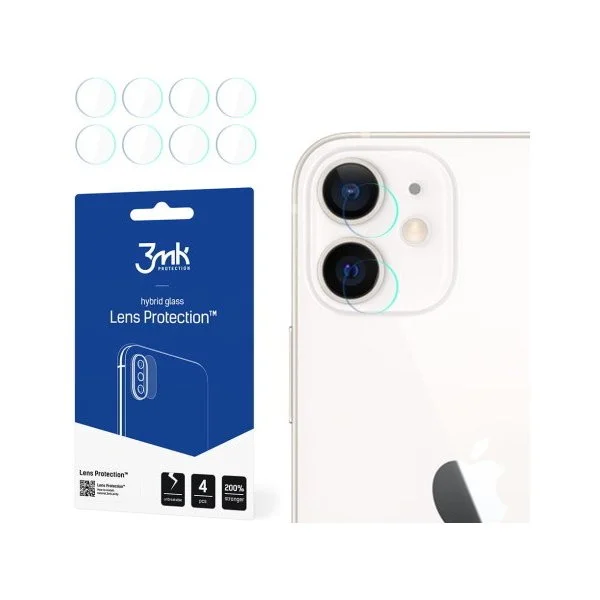 3mk Lens ochrana kamery pro Apple iPhone 12 (4ks) 5903108323192