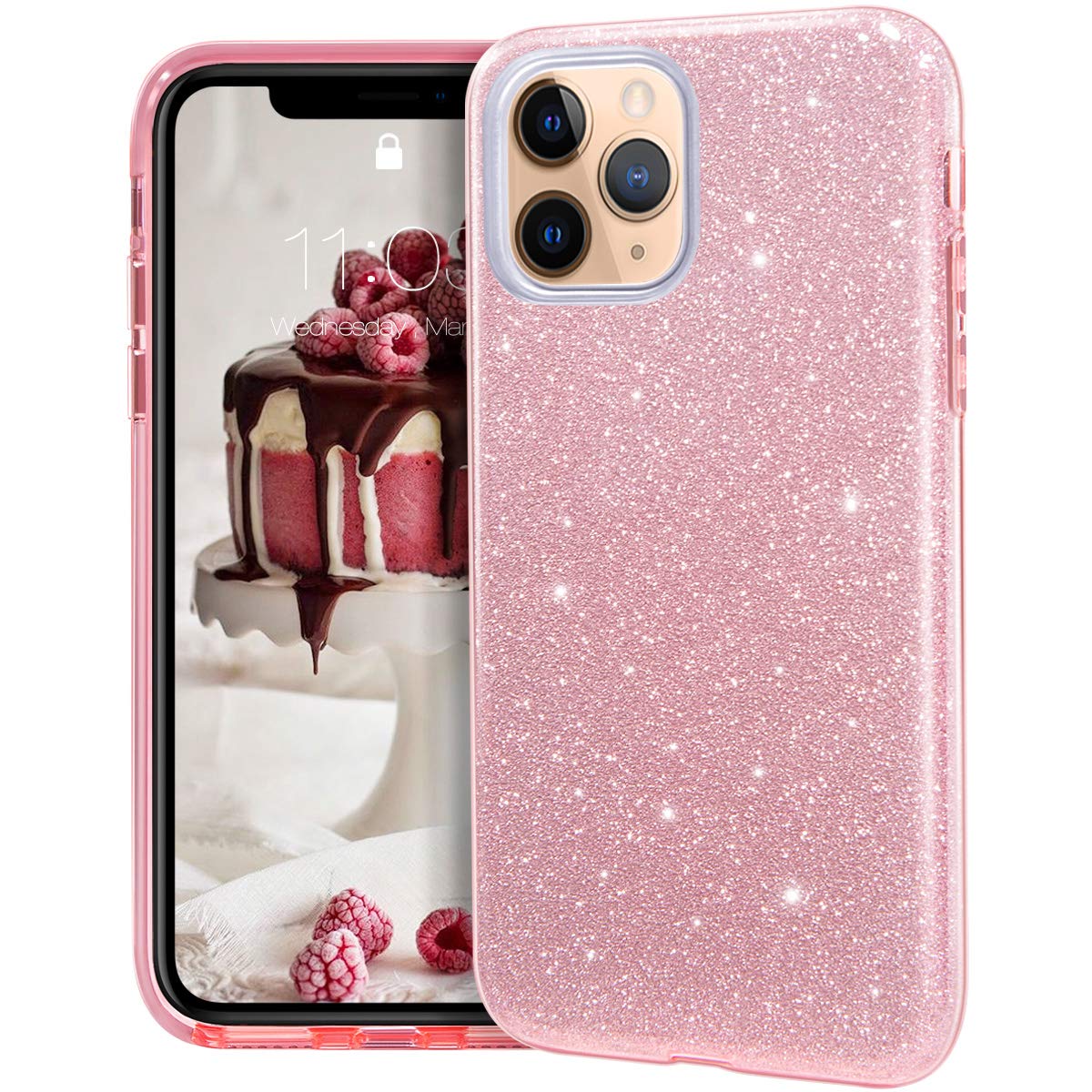 Pouzdro Forcell Shning Case iPhone 11 Pro - Růžové