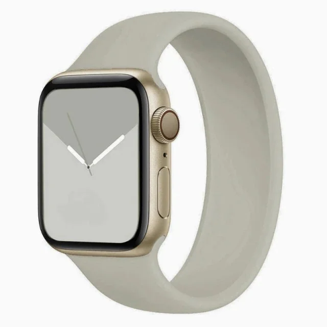Řemínek iMore Solo Loop Apple Watch Series 9/8/7 41mm - Oblázkově šedá (XS)