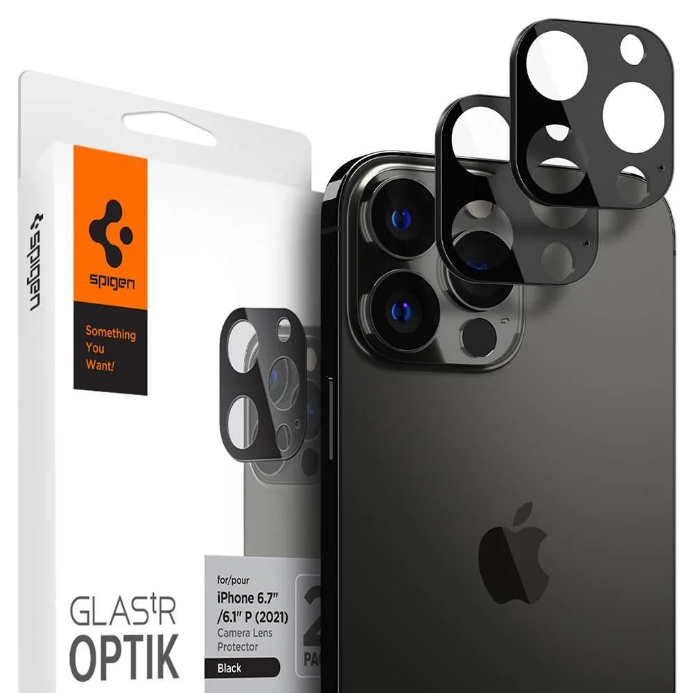 Spigen GLAStR OPTIK iPhone 13 Pro Max [2 Pack] - Graphite