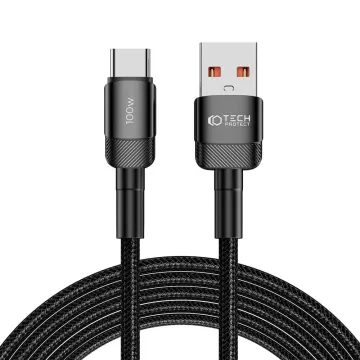 Kabel Tech-Protect UltraBoost EVO YJ-0041 USB-A na USB-C 100W/5A 3m černý