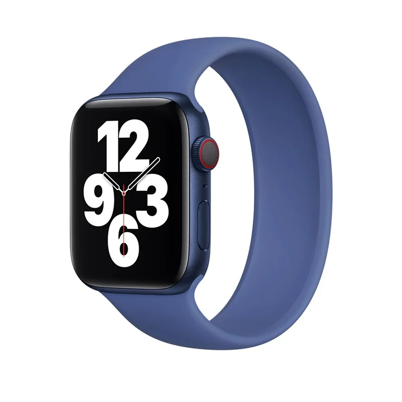 Řemínek iMore Solo Loop Apple Watch Series 4/5/6/SE 40mm - Jezerně modrá (XS)