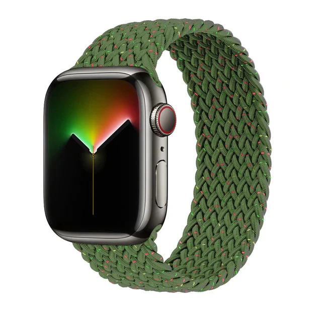 Řemínek iMore Braided Solo Loop Apple Watch Series 1/2/3 42mm - unity green (L)