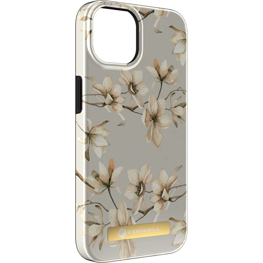 Kryt Forcell F-Protect Mirage MagSafe iPhone 15 Plus - Bloom Bush - Spring Flowers