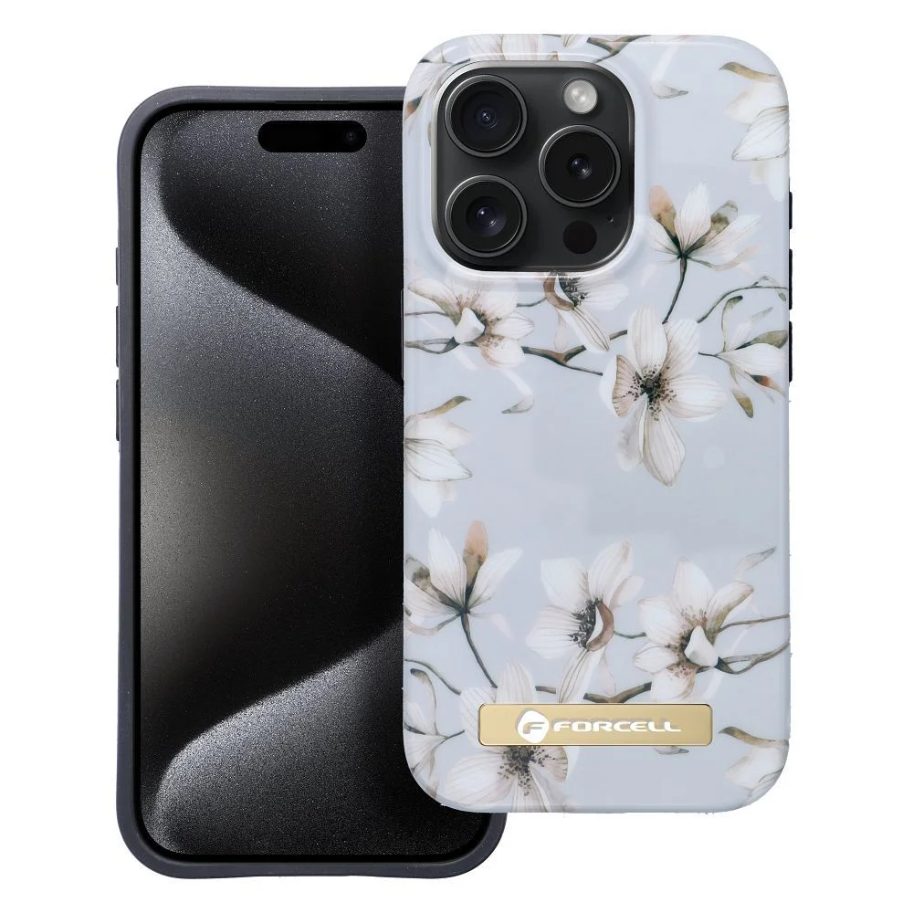 Kryt Forcell F-Protect Mirage MagSafe iPhone 15 Pro Max - Bloom Bush - Spring Flowers