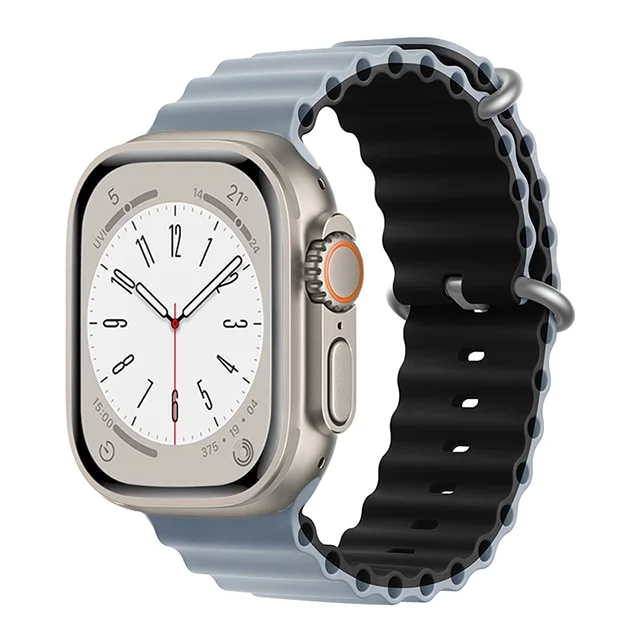 iMore Oceánský řemínek pro Apple Watch Series 9/8/7 (45mm) - Obsidian - Black
