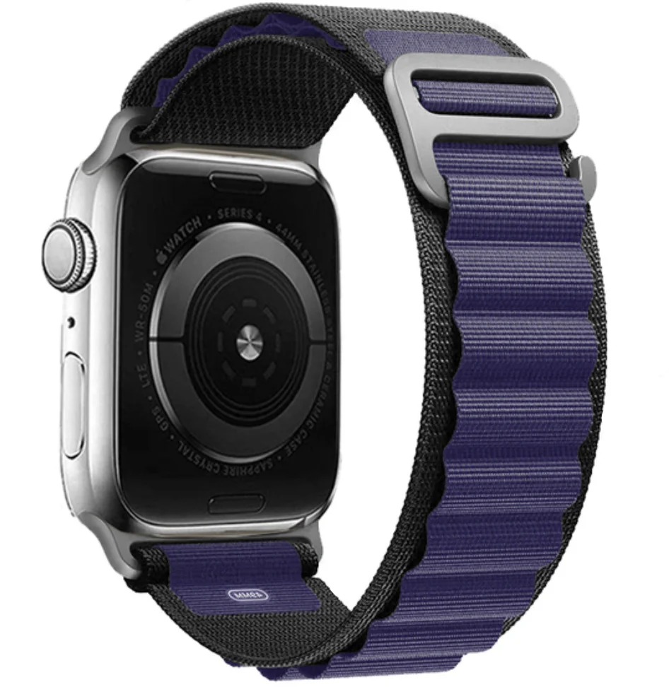 iMore Řemínek Alpský tah pro Apple Watch Ultra 1/2 (49mm) - Černý / Půlnočně modrý