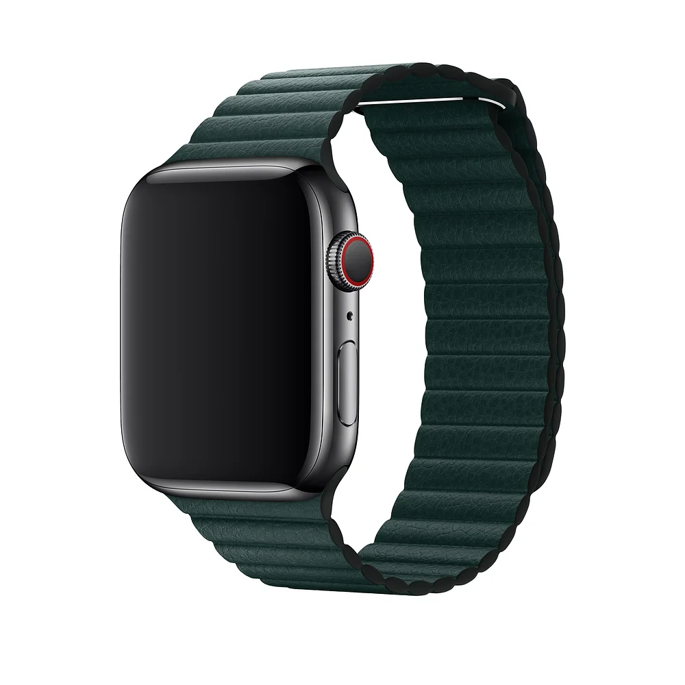 Řemínek iMore Leather Loop Apple Watch Series 3/2/1 (38mm) - Pinově zelený
