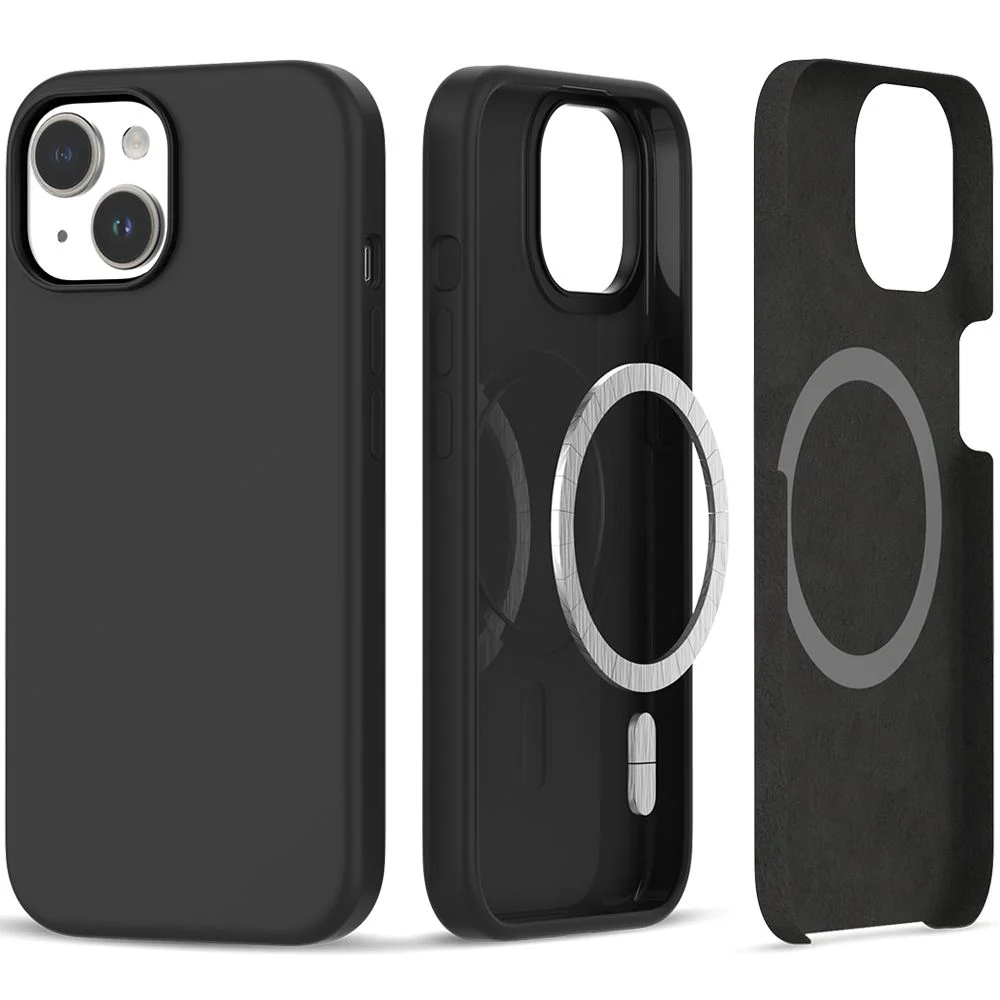Pouzdro Tech-Protect Silicone MagSafe iPhone 15 Plus - Matně černé