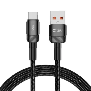 Kabel Tech-Protect UltraBoost EVO YJ-0040 USB-A / USB-C 100W/5A 2m černý