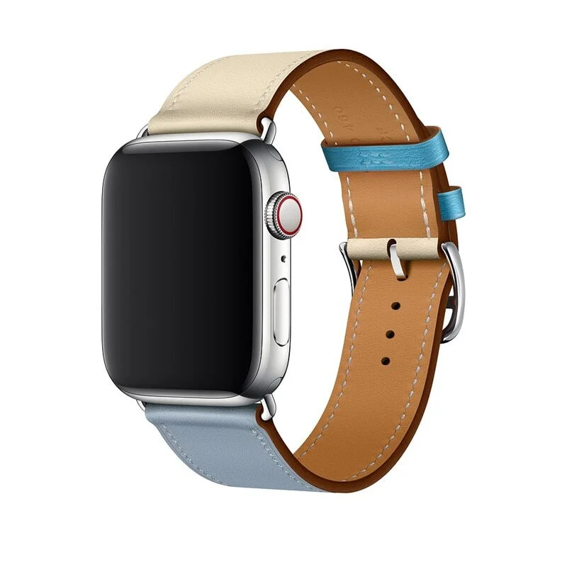 Řemínek iMore Single Tour Apple Watch Series 9/8/7 (45mm) - Béžový/Modrý