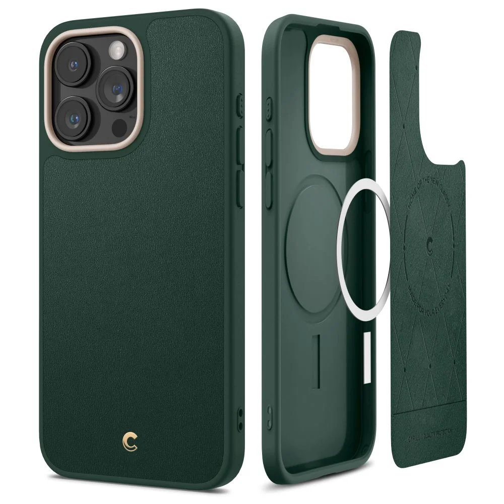 Pouzdro Spigen Cyrill Kajuk Mag MagSafe iPhone 15 Pro - Forest Green