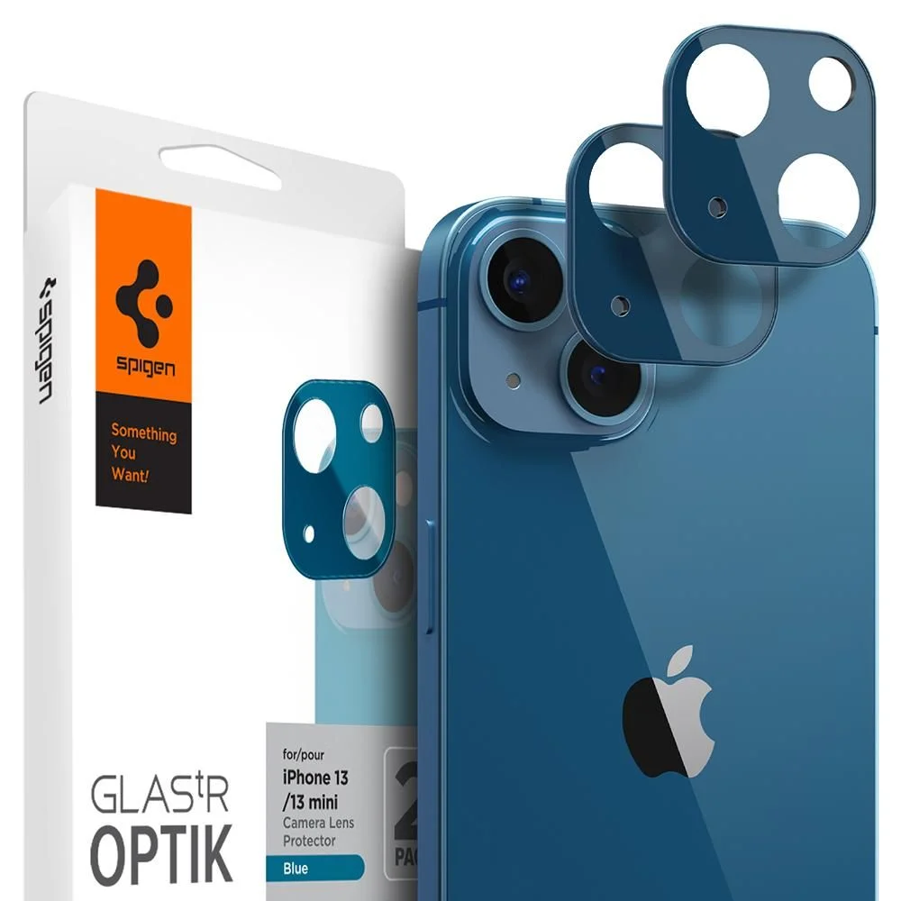 Spigen GLAStR OPTIK iPhone 13/13 mini [2 Pack] - Blue