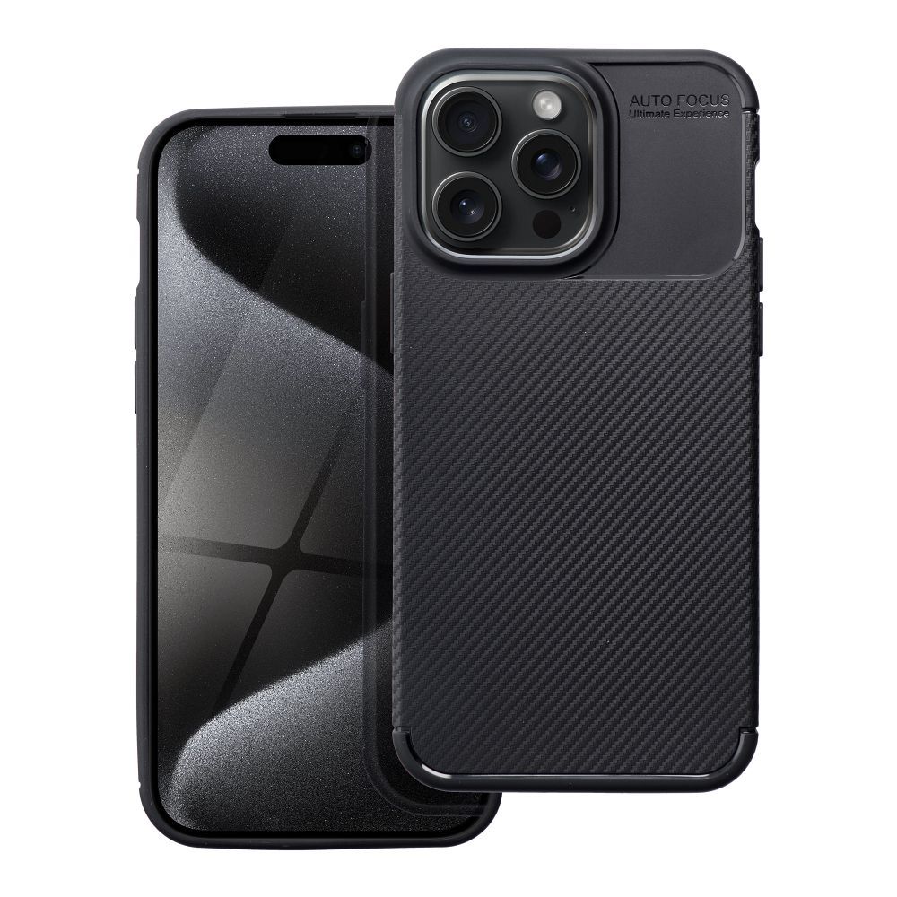 Pouzdro CASE Carbon Premium iPhone 15 Pro Max černé