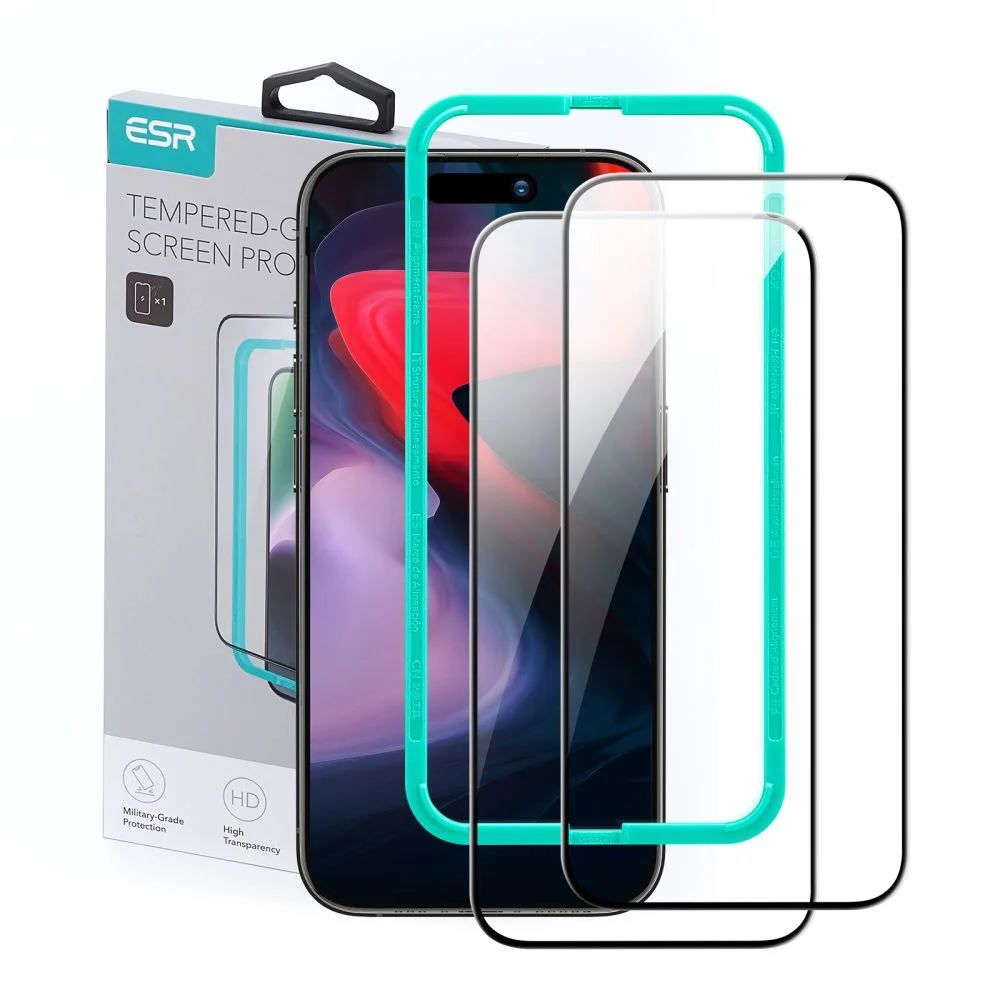 ESR Tempered Glass 2-Pack iPhone 15 Pro Max
