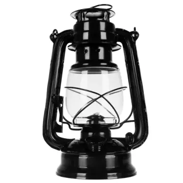 Petrolejová lampa 24 cm černá ISO 20683