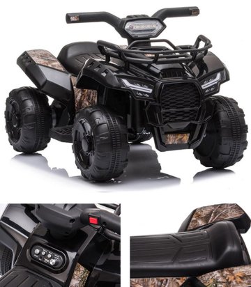 Dětská elektrická čtyřkolka s baterií a LED světla QUAD OFF-ROAD - černá